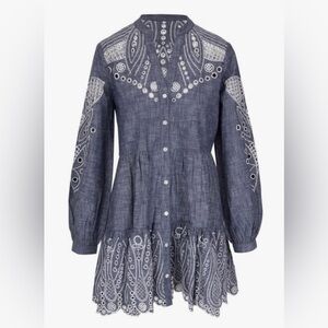 Veronica Beard Ariana Dress in Chambray Sz 4 NWT